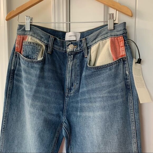 Current Elliot straight leg button patchwork jeans - Picture 6 of 9